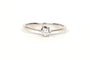 Bague 49 Solitaire - Bague en or blanc 18 carats et diamant taille brillant 0,11 ct 58 Facettes 21205