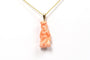 Pendentif Pendentif années 70 en or jaune 18 carats et corail 58 Facettes B455
