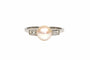 Bague 53 Bague Art déco en or blanc, perle et diamants 58 Facettes 21745