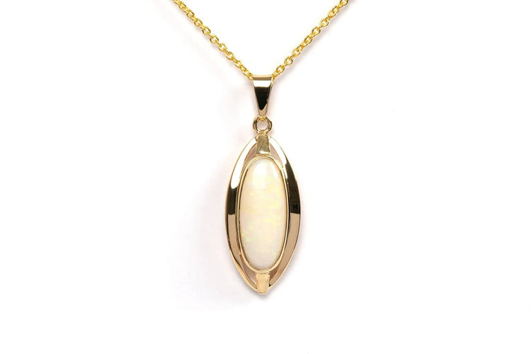 Pendentif Pendentif années 70 en or jaune 18 carats serti d’une opale 58 Facettes 21735