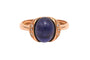 Bague 56 Bague en or jaune 18 carats avec saphir et diamants 58 Facettes 19879