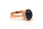 Bague 56 Bague en or jaune 18 carats avec saphir et diamants 58 Facettes 19879