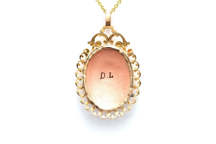 Pendentif Pendentif Art déco en or jaune 18 carats serti d’émail 58 Facettes 22934