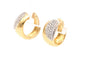 Boucles d'oreilles Boucles d'oreilles contemporaines en or jaune 18 carats et diamants taille brillant 0,448 ct 58 Facettes 21900