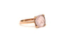 Bague 53 Bague contemporaine en or rose 18 carats sertie d’un quartz 58 Facettes 22081