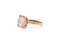 Bague 53 Bague contemporaine en or rose 18 carats sertie d’un quartz 58 Facettes 22081