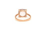 Bague 53 Bague contemporaine en or rose 18 carats sertie d’un quartz 58 Facettes 22081