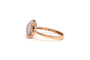 Bague 53 Bague contemporaine en or rose 18 carats sertie d’un quartz 58 Facettes 22081
