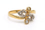 Bague 53 Bague Art nouveau en or jaune 18 carats et argent, diamants taille rose et perles 58 Facettes 22012