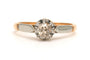 Bague 53 Bague Art déco en or jaune 18 carats sertie d’un diamant 0,28 ct 58 Facettes B225