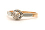 Bague 53 Bague Art déco en or jaune 18 carats sertie d’un diamant 0,28 ct 58 Facettes B225