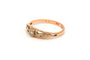 Bague 57 Bague en or rose et or blanc 14 carats sertie de diamants 58 Facettes 17572
