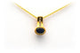 Pendentif Pendentif contemporain en or jaune, saphir et diamants 58 Facettes 23057