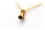Pendentif Pendentif contemporain en or jaune, saphir et diamants 58 Facettes 23057