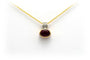 Pendentif Pendentif contemporain en or jaune et blanc 18 carats, tourmaline et diamants 58 Facettes 18568