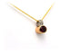 Pendentif Pendentif contemporain en or jaune et blanc 18 carats, tourmaline et diamants 58 Facettes 18568