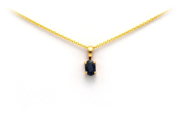 Pendentif Pendentif contemporain en or jaune 18 carats et saphir 58 Facettes B292