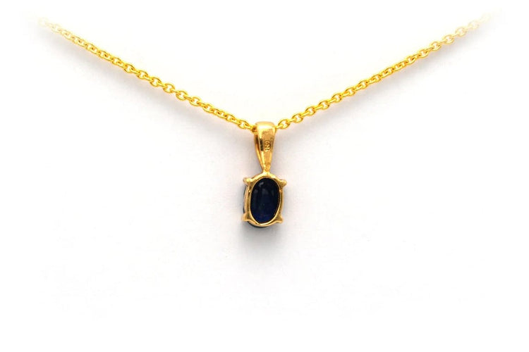 Pendentif Pendentif contemporain en or jaune 18 carats et saphir 58 Facettes B292