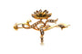 Broche Broche en or jaune 18 carats et perles 58 Facettes B266