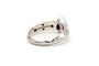 Bague 56 Bague contemporaine en or blanc 18 carats avec rubis et diamants 58 Facettes 22260
