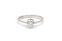 Bague 52 Bague contemporaine en or blanc 18 carats sertie de diamants 58 Facettes 19786