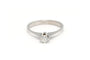 Bague 56 Solitaire années 70 - Bague en or blanc 18 carats et diamant 58 Facettes 22907