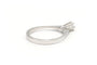 Bague 56 Solitaire années 70 - Bague en or blanc 18 carats et diamant 58 Facettes 22907