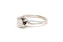Bague 56 Bague années 80 en or blanc 18 carats sertie d’un diamant 0,65 ct 58 Facettes 18428