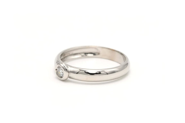 Bague 53 Solitaire - Bague en or blanc 18 carats et diamant 0,13 ct 58 Facettes 19664