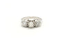 Bague 53 Bague contemporaine en or blanc 18 carats sertie de diamants 58 Facettes 20454
