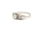 Bague 53 Bague contemporaine en or blanc 18 carats sertie de diamants 58 Facettes 20454