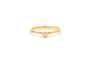 Bague 51 Solitaire - Bague en or jaune 18 carats et diamant taille brillant 0,1 ct 58 Facettes 21754