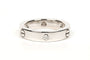 Bague 49 Bague contemporaine en or blanc 18 carats sertie de diamants taille brillant 58 Facettes B415