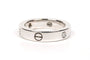 Bague 49 Bague contemporaine en or blanc 18 carats sertie de diamants taille brillant 58 Facettes B415