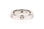 Bague 49 Bague contemporaine en or blanc 18 carats sertie de diamants taille brillant 58 Facettes B415