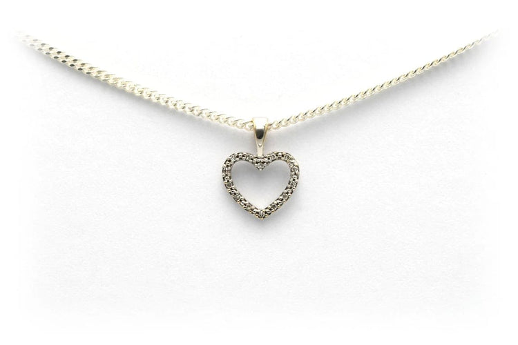 Pendentif Pendentif contemporain en or blanc 18 carats serti de diamants 58 Facettes 23045