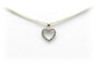 Pendentif Pendentif contemporain en or blanc 18 carats serti de diamants 58 Facettes 23045
