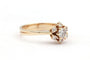 Bague 54 Bague contemporaine en or jaune 18 carats sertie de diamants (0,48 ct) 58 Facettes 23065