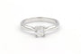 Bague 52 Solitaire contemporain - Bague en or blanc 18 carats avec diamant 0,50 ct 58 Facettes 23064