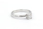 Bague 52 Solitaire contemporain - Bague en or blanc 18 carats avec diamant 0,50 ct 58 Facettes 23064