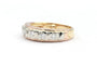 Bague 47 Alliance demi-américaine - Bague en or jaune, blanc et rose 18 carats et diamants 58 Facettes 19455