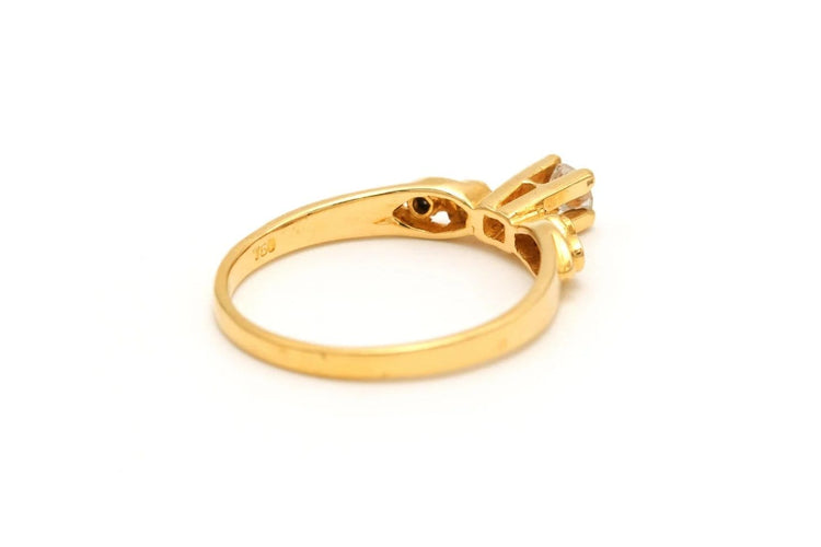 Bague 50 Bague contemporaine en or jaune 18 carats et diamants 58 Facettes 18667