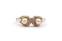 Bague 51 Bague Art déco en or jaune et blanc avec perles fines et diamants 58 Facettes 18911