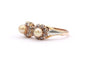 Bague 51 Bague Art déco sertie de perles fines et diamants en or jaune et blanc 58 Facettes 18911