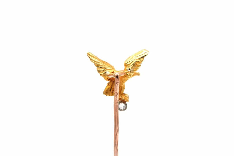 Broche Napoléon III - Broche en or jaune 18 carats sertie d’un diamant brillant 58 Facettes B645