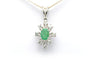 Pendentif Pendentif en or blanc 18 carats avec émeraudes et diamants 58 Facettes 20665