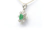 Pendentif Pendentif en or blanc 18 carats avec émeraudes et diamants 58 Facettes 20665