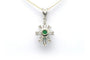 Pendentif Pendentif en or blanc 18 carats avec émeraudes et diamants 58 Facettes 20665