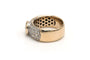 Bague 49 Bague contemporaine en or jaune 18 carats sertie de diamants taille brillant 1,55 ct 58 Facettes 22485