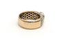 Bague 49 Bague contemporaine en or jaune 18 carats sertie de diamants taille brillant 1,55 ct 58 Facettes 22485